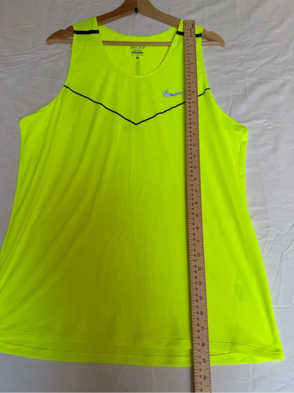 Nike Neon Yellow Dri-FIT Performance Tank with Black Logo